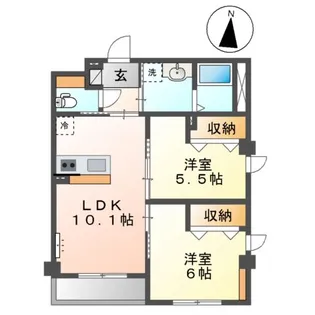 メゾンボヌールA【2階】の間取り
