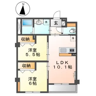 メゾンボヌールA【2階】の間取り