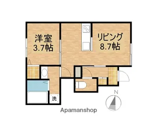 リーブルファイン草加新栄【1階】の間取り