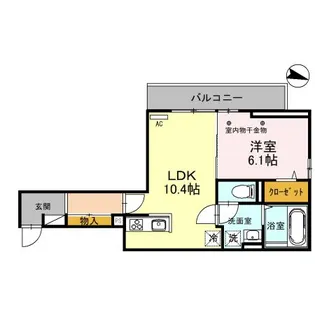 ユイット・マレ【3階】の間取り