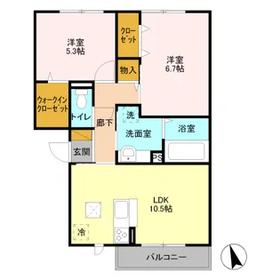 エスペーロ八潮【3階】の間取り