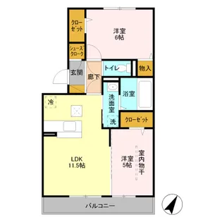 カーサ・ドマーニ C【1階】の間取り