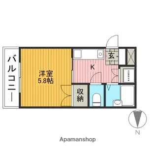モデーロ花栗【1階】の間取り