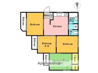 メゾンブランシュ【202号室】の間取り