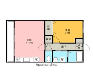 埼玉県さいたま市見沼区大字南中丸【アパート】の間取り