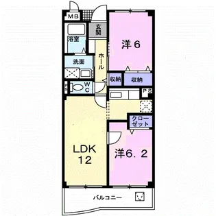 パレスシティ【3階】の間取り