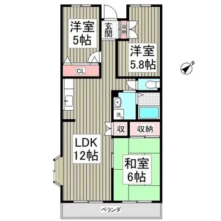 信栄マンション【4階】の間取り