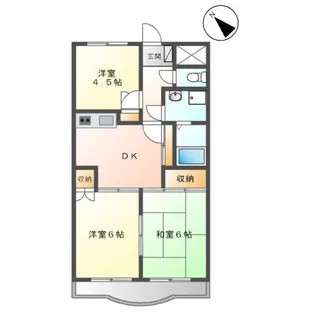 クレールメゾン【1階】の間取り