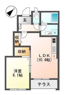 メゾン・ド・アイリス【1階】の間取り