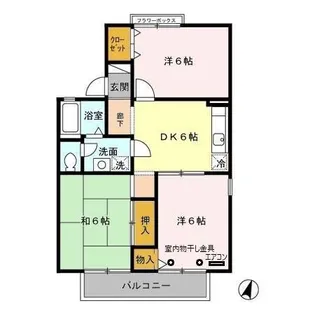 サウスヒル B【2階】の間取り