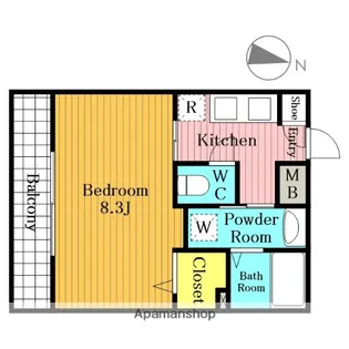 プロスペリタ大宮N【2階】の間取り
