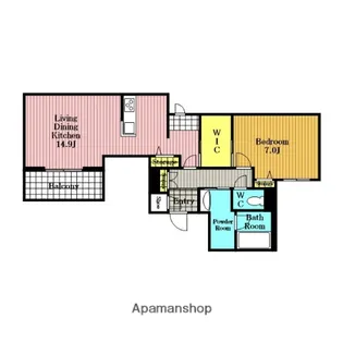 ナンバーアンフィニ【1階】の間取り