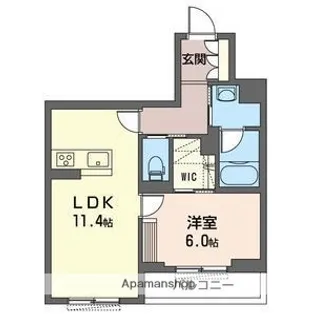 グランレーヴ上小町【1階】の間取り