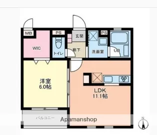 マイエス櫛引【1階】の間取り