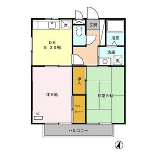 ハイネス大嶋【1階】の間取り