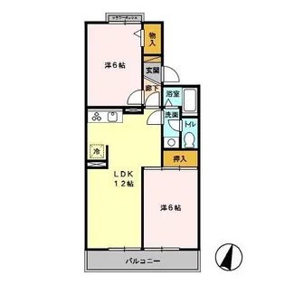 セジュールちづる【2階】の間取り