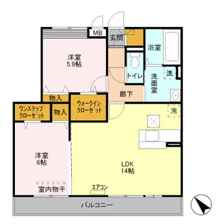 フォレスト神明【1階】の間取り