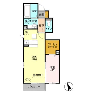 アイウィンド【1階】の間取り