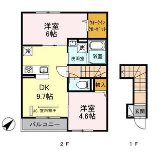 エトワール西大宮【2階】の間取り