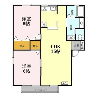 ベルクレスト A【1階】の間取り