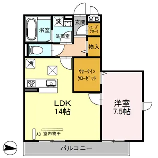 カーサ マロン【1階】の間取り