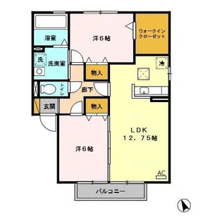 URBAN COURT B【1階】の間取り