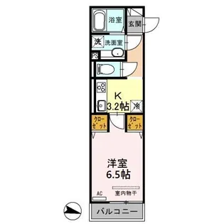 クレシアピア【3階】の間取り