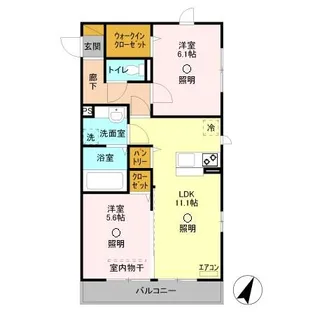 グリーンレジデンスさつき【3階】の間取り