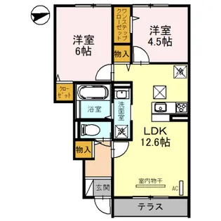 ガーデン島町東【1階】の間取り