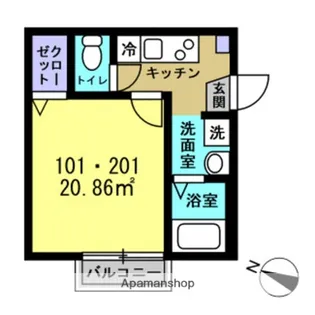 GOD BLESS OMIYA【1階】の間取り