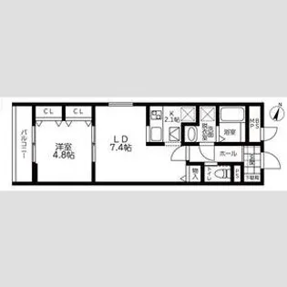 リーブルファイン大成町【1階】の間取り