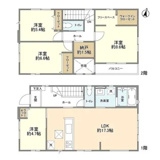 埼玉県さいたま市見沼区大字南中野【一戸建】の間取り