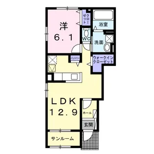 メゾンⅡ【1階】の間取り