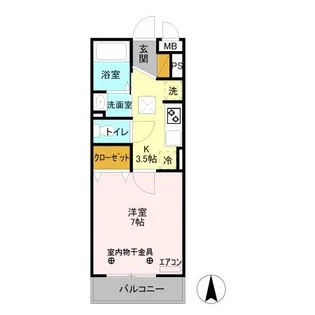オークヒル大成【1階】の間取り