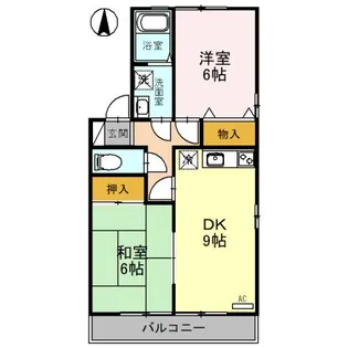 ヴァレンサ氷川 AB【2階】の間取り
