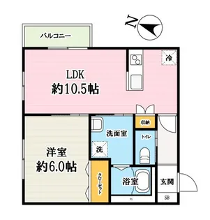(仮称)原町共同住宅【2階】の間取り