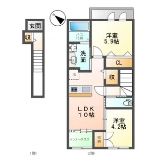 ベル アンジュ【2階】の間取り