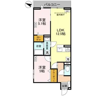 NOBLE RAFFINER上小町【2階】の間取り