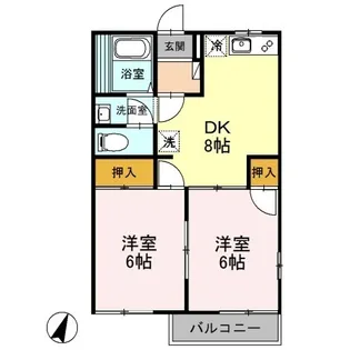 堀の内コーポ B【2階】の間取り
