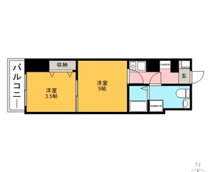 アクシーズタワー大門町【1002号室】の間取り