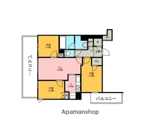 ドゥーエ大宮【2階】の間取り
