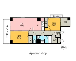 グリーンコート大門【311号室】の間取り