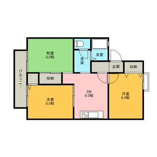 グリーンパーク櫛引 第1【2階】の間取り