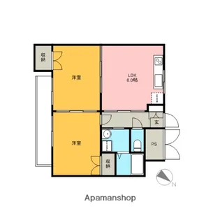 クレッセント堀の内【1階】の間取り