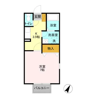 プリシェール桜坂【2階】の間取り