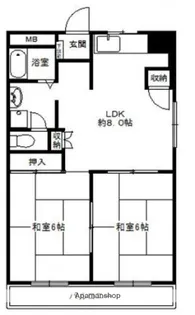 山中ハイツ【401号室】の間取り