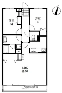 PARK TERRACE浦和(旧KSマンション原山)【1階】の間取り
