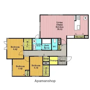 GLAM【1階】の間取り