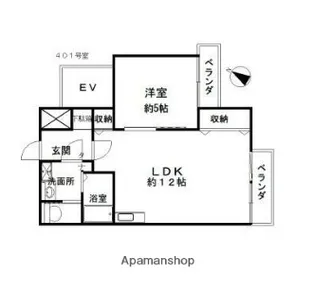 奥田ビル【4階】の間取り