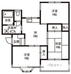 幸和パークハイツ【3階】の間取り